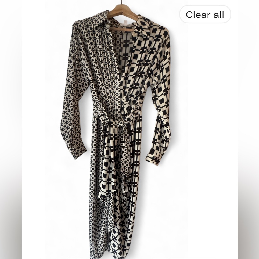 Steve Madden Black and White Asymmetrical Dress